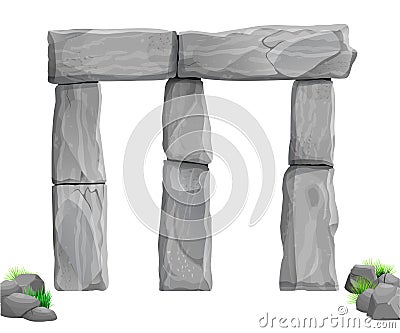 Stonehenge old dolmen or temple Vector Illustration