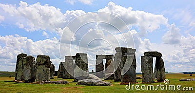 Stonehenge is a prehistoric monument on Salisbury Plain in Wiltshire. Stock Photo