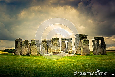 Stonehenge monument in Wiltshire, England. Stock Photo