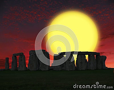 Stonehenge prehistoric monument in Wiltshire, England, 2 miles west of Amesbury. Stock Photo