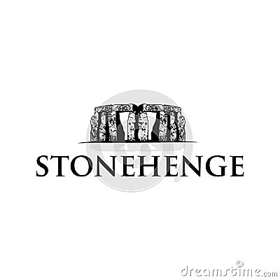 Stonehenge prehistoric religious landmark architecture Vector Illustration