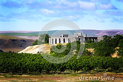 Stonehenge Replica on Hill Stock Photo