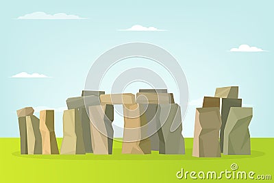 Stonehenge vector landscape Vector Illustration