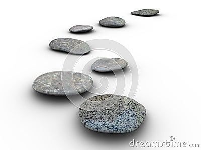 Stones aligned 1 Stock Photo