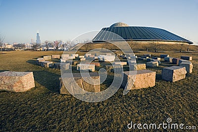 Stones in front of the Planetarium Stock Photo