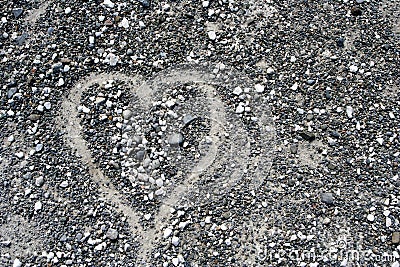 Stones heart background Stock Photo