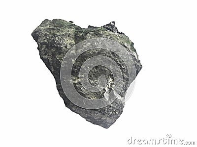 Stones isolated on white background. Natural minerals mined in asian thailand Stock Photo