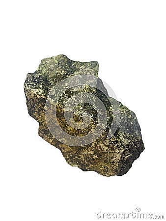 Stones isolated on white background. Natural minerals mined in asian thailand Stock Photo