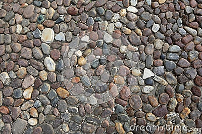 Stones and pebbles of many shapes and colors Stock Photo