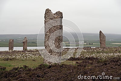 Stones of Ring of Brodgar, Scotland Stock Photo