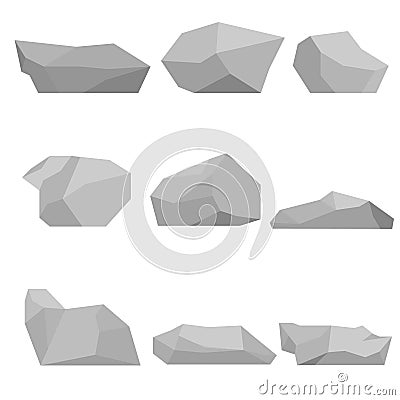 Stones set Vector Illustration