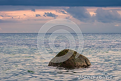 Stones on shore of the Baltic Sea Stock Photo