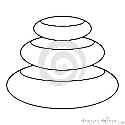 Stones for spa icon, outline style Vector Illustration