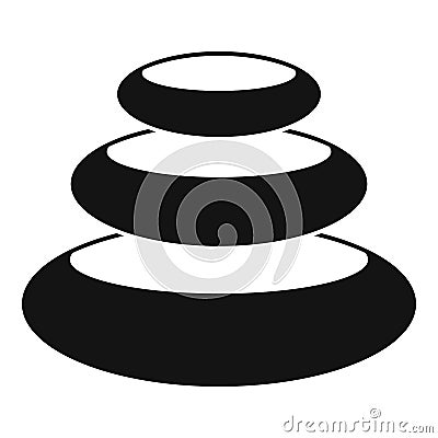 Stones for spa icon, simple style Vector Illustration