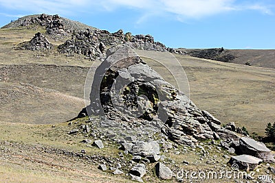 Stones structure named as Suvinian Saxony Castle Stock Photo