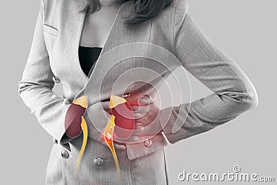 Stones in ureter Stock Photo