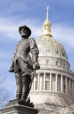 Stonewall Jackson and Charleston West Virginia Stock Photo