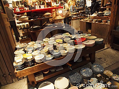 Stoneware - Plates & Bowls Editorial Stock Photo