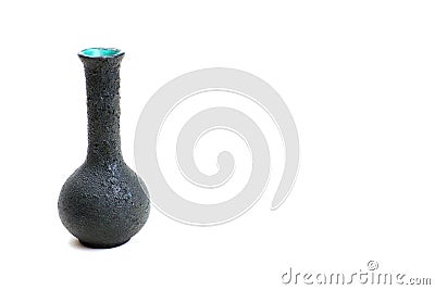 Stoneware Vase,Iisolated on White Stock Photo