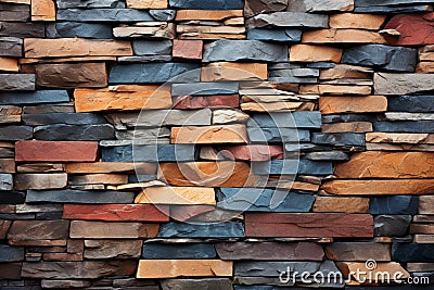 Stonework allure Colorful patterns and textures embellish the exquisite stone walls Stock Photo