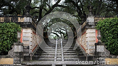 Stoney Stairs in Garden Stock Photo