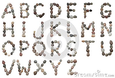 Stony alphabet Stock Photo