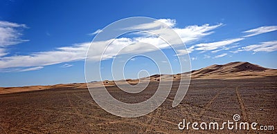Stony desert Sahara Stock Photo
