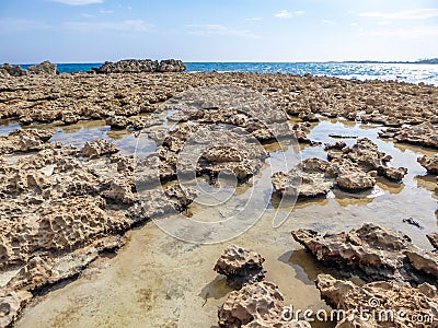 Cyprus - A sharp shore of a sea Stock Photo