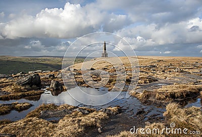 Stoodley Pike Monument, Pennine Way Stock Photo