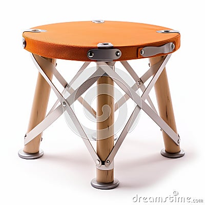 Portable Stool Table For Camping Stock Photo