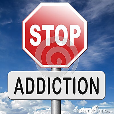 Stop addiction Stock Photo