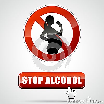 Stop alcohol Vector Illustration