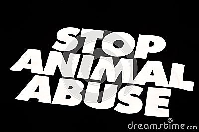 Stop animal abuse Stock Photo