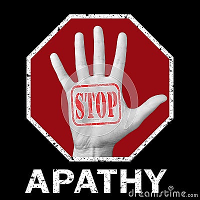 Stop apathy conceptual illustration. Global social problem Cartoon Illustration