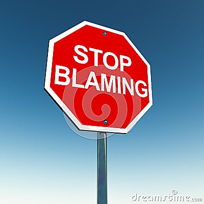 Stop blaming Stock Photo