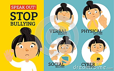 Stop bullying concept Vector Illustration