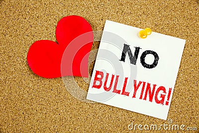 stop bullying no bullies prevention against school work or in the cyber internet harassment Stock Photo