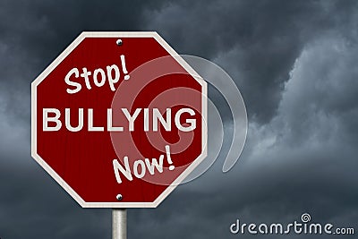 Stop Bullying Now Sign Stock Photo