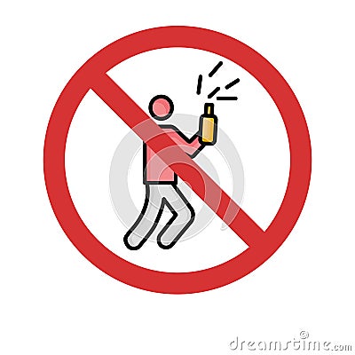 Stop Champagne popping Isolated Vector icon which can easily modify or edit Vector Illustration