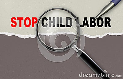 Stop child labor Stock Photo