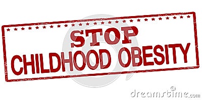 Stop childhood obesity Cartoon Illustration