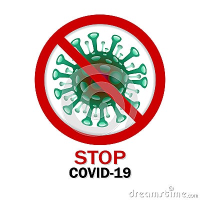 Stop coronavirus COVID-19 Vector Illustration