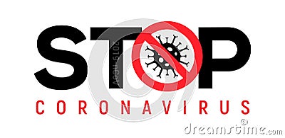 Stop coronavirus covid 19 vector quarantine poster. Pandemic corona virus prevention illustration warning. Vector Illustration