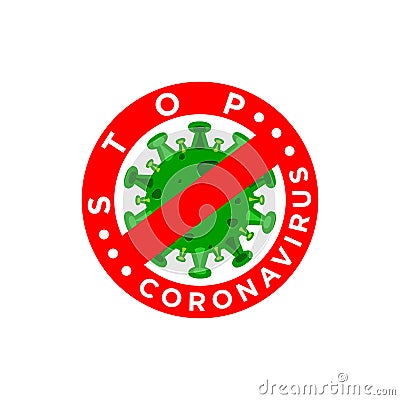 Stop coronavirus icon vector design concept Vector Illustration