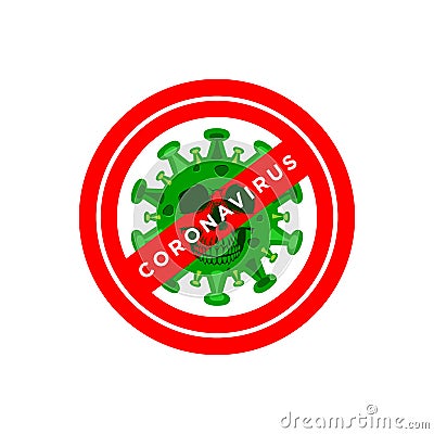 Stop coronavirus icon vector design concept Vector Illustration