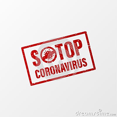 Stop coronavirus stamp vector. Coronavirus outbreak. Vector Illustration