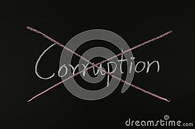 Stop corruption Stock Photo