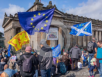Stop the Coup protests in Edinburgh. Protest, Prorogue, Johnson Editorial Stock Photo