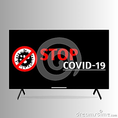 Stop covid illustration design Cartoon Illustration