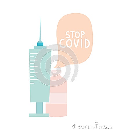stop covid medicine Vector Illustration